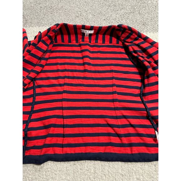 Cabi Knit Revoir Yacht Button Knit Blazer Womens Small Nautical Red Blue Stripes - Picture 10 of 12